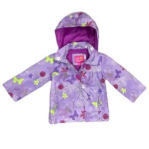 Girls hooded rain jacket